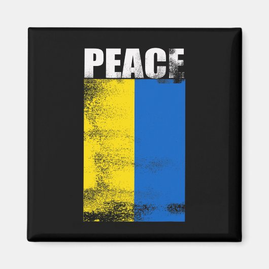 Ukraine Für Männer Flagge Frieden Steht Mit Unkrai Magnet (Vorne)