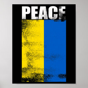 Ukraine Für Männer Flagge Frieden Steht Mit Unkrai Poster