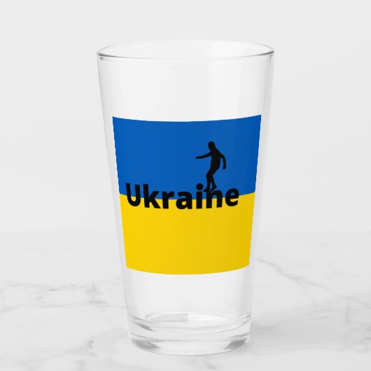 Ukraine Fußball Glas (Vorderseite)