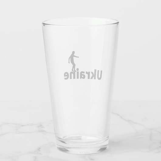 Ukraine Fußball Glas (Rückseite)