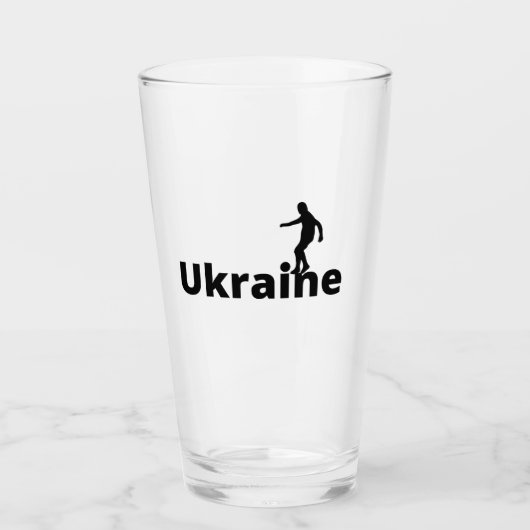 Ukraine Fußball Glas (Vorderseite)