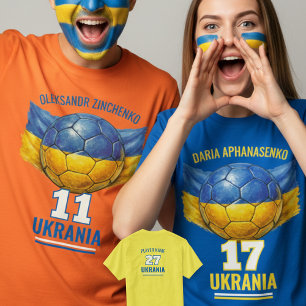 Ukraine Fußball Nationalflagge Erbe Fußball T-Shirt