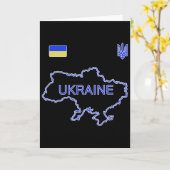 Ukraine-Fußballteam Ukr Karte und Dreizack-Trikot  (Gelbe Blume)