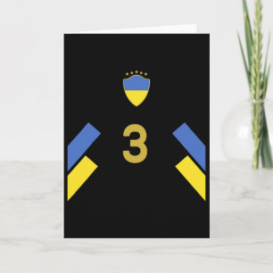 Ukraine Fußballtrikot - Ukraine Flagge Fußballnumm Karte
