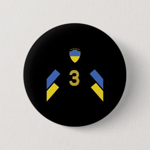 Ukraine Fußballtrikot - Ukraine Flagge Fußll Numme Button