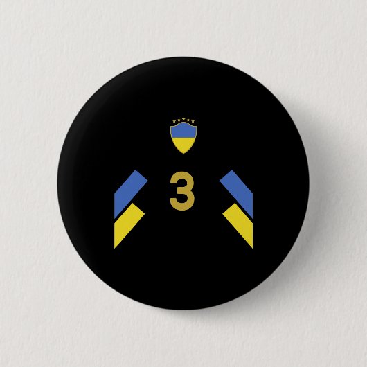 Ukraine Fußballtrikot - Ukraine Flagge Fußll Numme Button (Vorderseite)