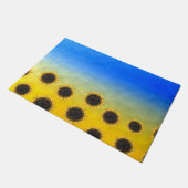 Ukraine Gelbe Geometrie Maschenmuster Blume Fußmatte (Schrägansicht)