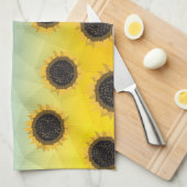 Ukraine Gelbe Geometrie Maschenmuster Blume Geschirrtuch (Viertel Falte)