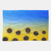 Ukraine Gelbe Geometrie Maschenmuster Blume Geschirrtuch (Horizontal)