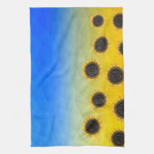 Ukraine Gelbe Geometrie Maschenmuster Blume Geschirrtuch (Vertikal)