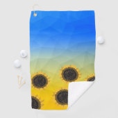 Ukraine Gelbe Geometrie Maschenmuster Blume Golfhandtuch (Insitu)
