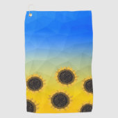 Ukraine Gelbe Geometrie Maschenmuster Blume Golfhandtuch (Vorderseite)
