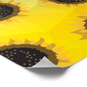 Ukraine Gelbe Geometrie Maschenmuster Blume Poster (Ecke)