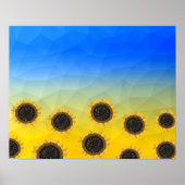 Ukraine Gelbe Geometrie Maschenmuster Blume Poster (Vorne)
