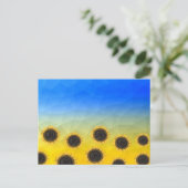 Ukraine Gelbe Geometrie Maschenmuster Blume Postkarte (Stehend Vorderseite)