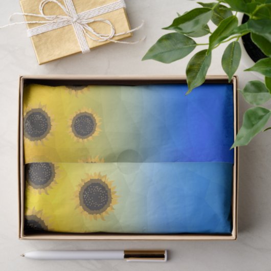 Ukraine Gelbe Geometrie Maschenmuster Blume Seidenpapier (Geschenk)