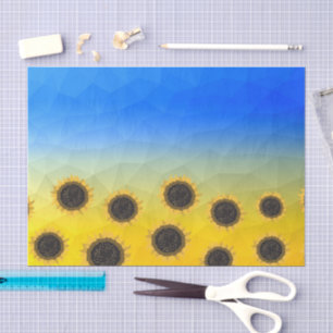 Ukraine Gelbe Geometrie Maschenmuster Blume Seidenpapier