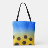 Ukraine Gelbe Geometrie Maschenmuster Blume Tasche (Rückseite)