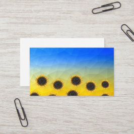 Ukraine Gelbe Geometrie Maschenmuster Blume Visitenkarte