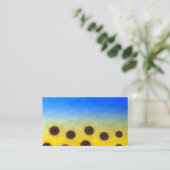 Ukraine Gelbe Geometrie Maschenmuster Blume Visitenkarte (Stehend Vorderseite)