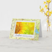 Ukraine Gelbe Sonnenblume BlumenEmblem auf Karte (Gelbe Blume)