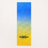 Ukraine gelbes blaues Maschenmuster Monogram Yogamatte (Vorderseite)