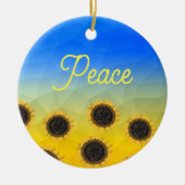 Ukraine Geometrie Maschenmuster Sunblumen Frieden Keramik Ornament (Vorne)
