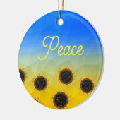 Ukraine Geometrie Maschenmuster Sunblumen Frieden Keramik Ornament (Links)