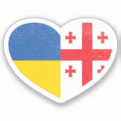 Ukraine - Georgien - Liebe des Herzens Aufkleber (Vorderseite)
