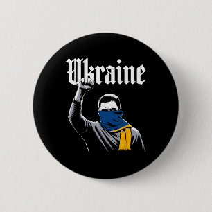 Ukraine Geschenkflagge Ukraini Kiew Ukrainisch Ukr Button
