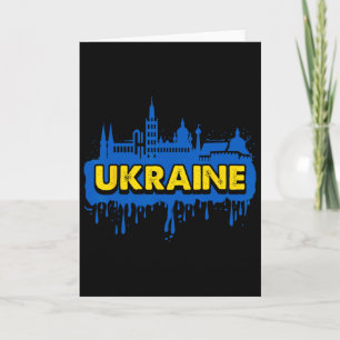 Ukraine Geschenkflagge Ukraini Kiew Ukrainisch Ukr Karte