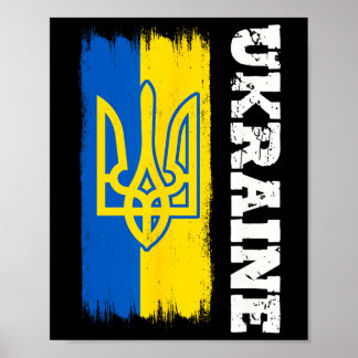 Ukraine Geschenkflagge Ukraini Kiew Ukrainisch Ukr Poster