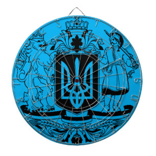 Ukraine Größeres Wappen Dartscheibe