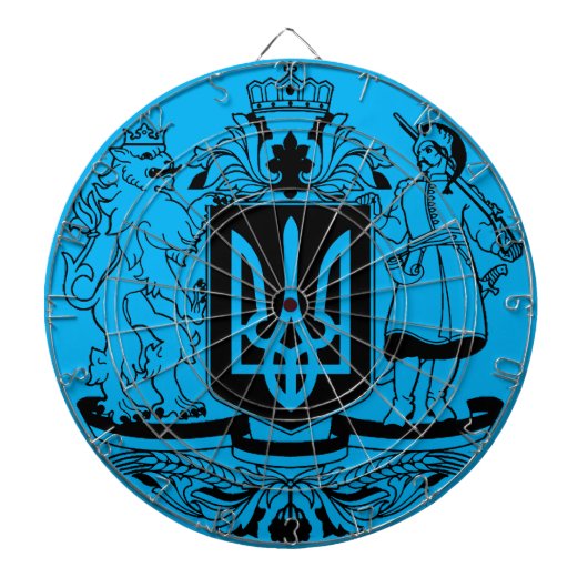 Ukraine Größeres Wappen Dartscheibe (vorne)