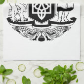 Ukraine Größeres Wappen Geschirrtuch (Gefaltet)