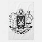 Ukraine Größeres Wappen Geschirrtuch (Vertikal)