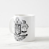 Ukraine Größeres Wappen Kaffeetasse (Vorderseite Links)