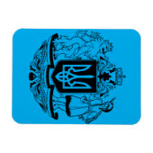 Ukraine Größeres Wappen Magnet (Horizontal)