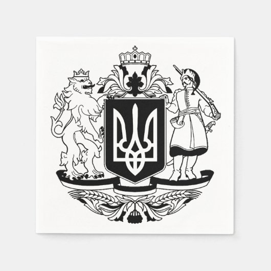 Ukraine Größeres Wappen Serviette (Vorderseite)