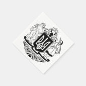 Ukraine Größeres Wappen Serviette (Ecke)