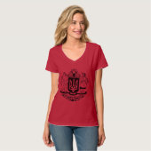 Ukraine Größeres Wappen T-Shirt (Vorderseite Vollansicht)