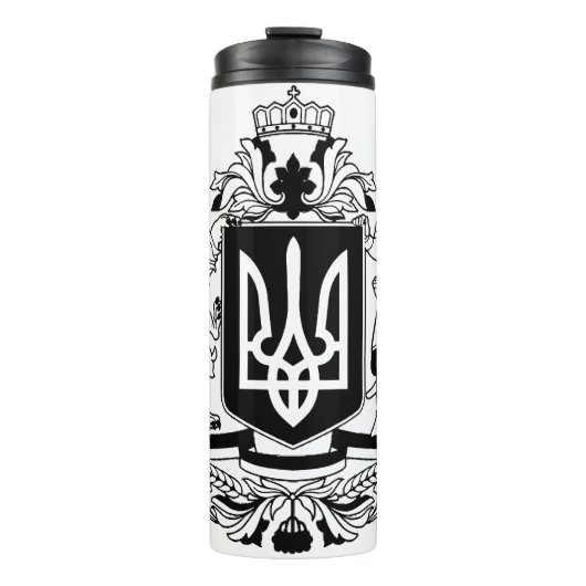 Ukraine Größeres Wappen Thermosbecher (Vorderseite)