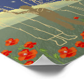 Ukraine Gute Abende Menschen gelb und blau Poster (Ecke)