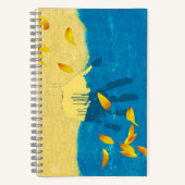 Ukraine Hand gestrichen und Sonnenblumenblätter Notizblock (Vorderseite)