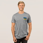 Ukraine. Heart. Love to Ukraine. Support. Tri-Blend Shirt (Vorderseite voll)