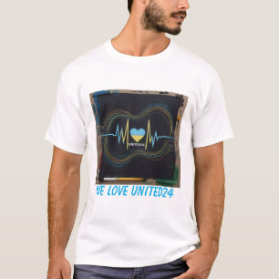 Ukraine Heartbeat United24 Support T - Shirt für M