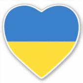 Ukraine Herz Aufkleber (Vorderseite)