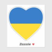 Ukraine Herz Aufkleber (Blatt)