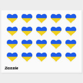 UKRAINE Herz-Aufkleber (Blatt)