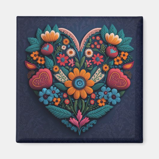 Ukraine Herz der Blume Magnet (Vorne)